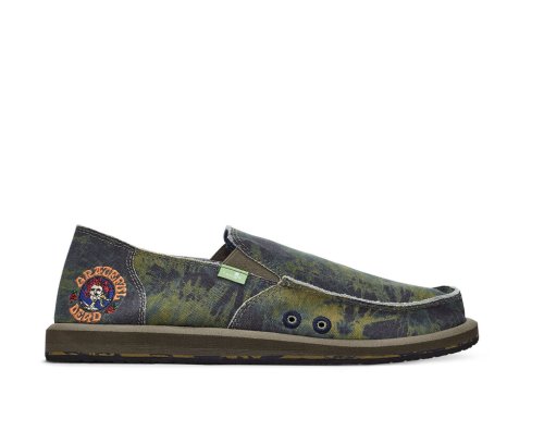 Chaussures Sanuk Vagabond Grateful Dead Enfant - Vert / Bleu Marine TQNUDK783